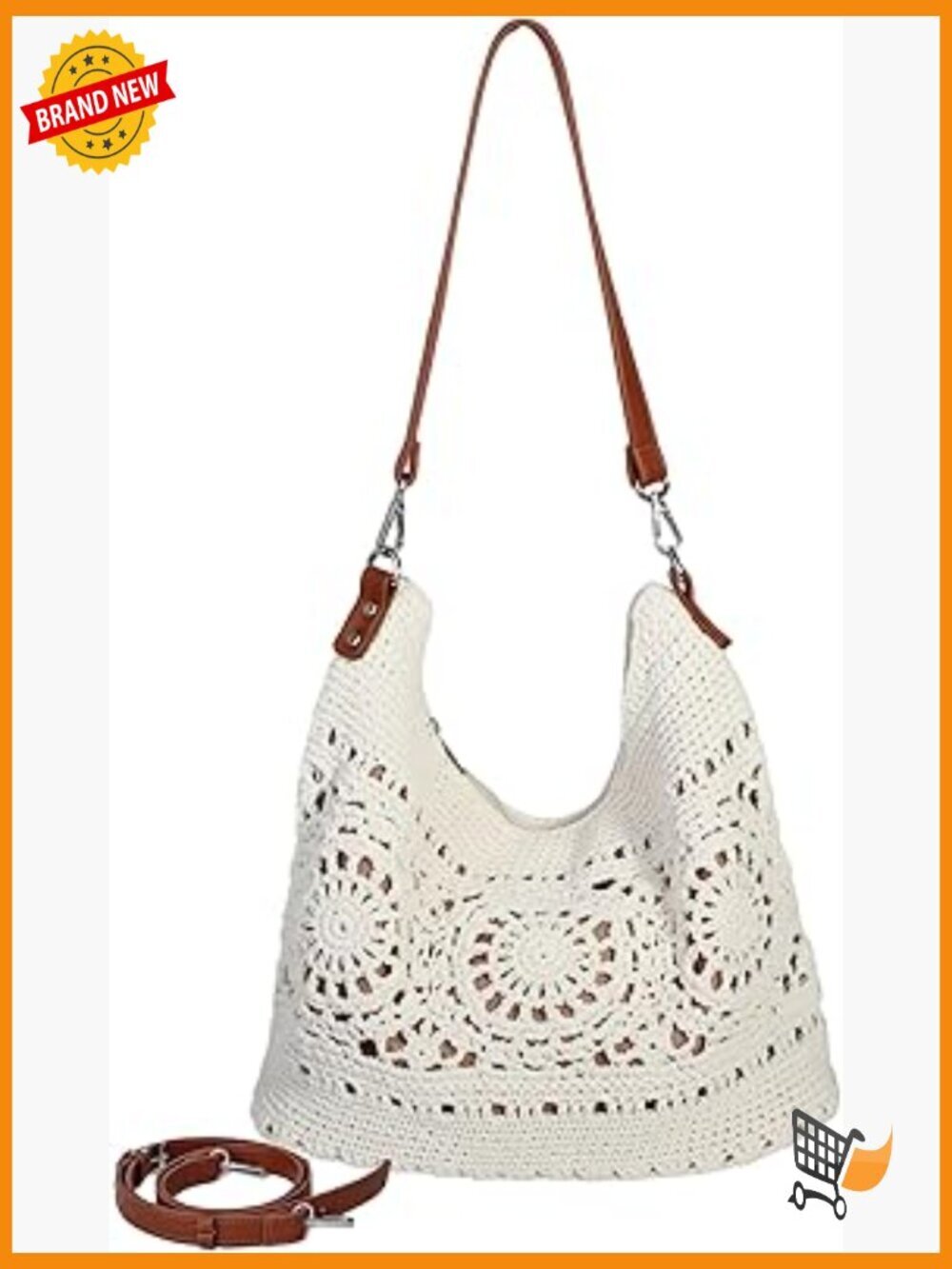 Slouchy Knit Hobo Purse with Adjustable Strap Large Boho Tote for Women